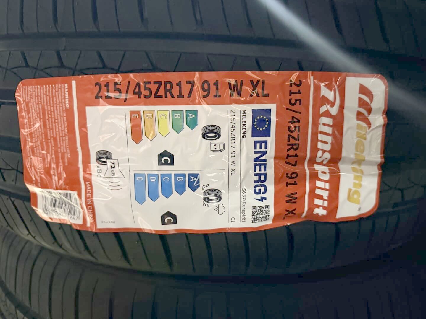 215/45zr17 91w RUNSPIRIT all season Mileking
