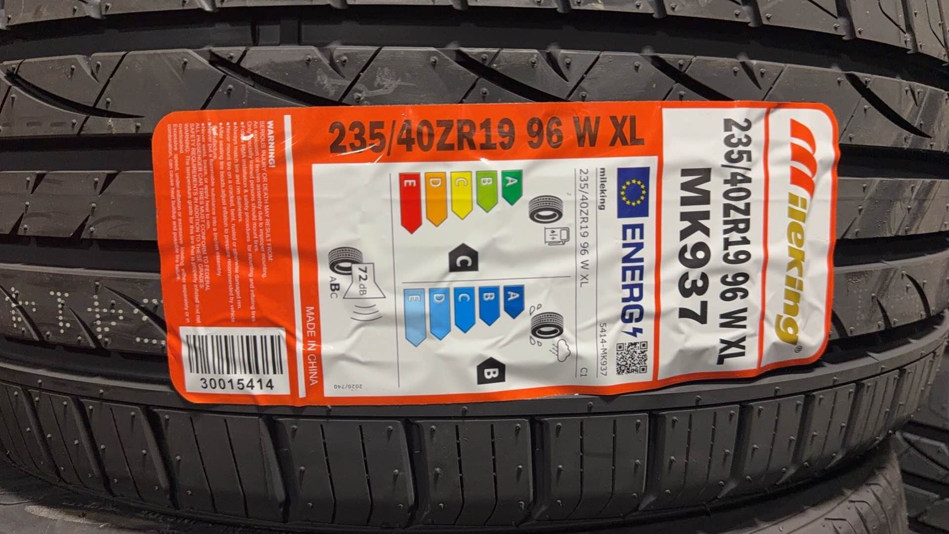 235/40zr19 xl 96w mk937 all season Mileking