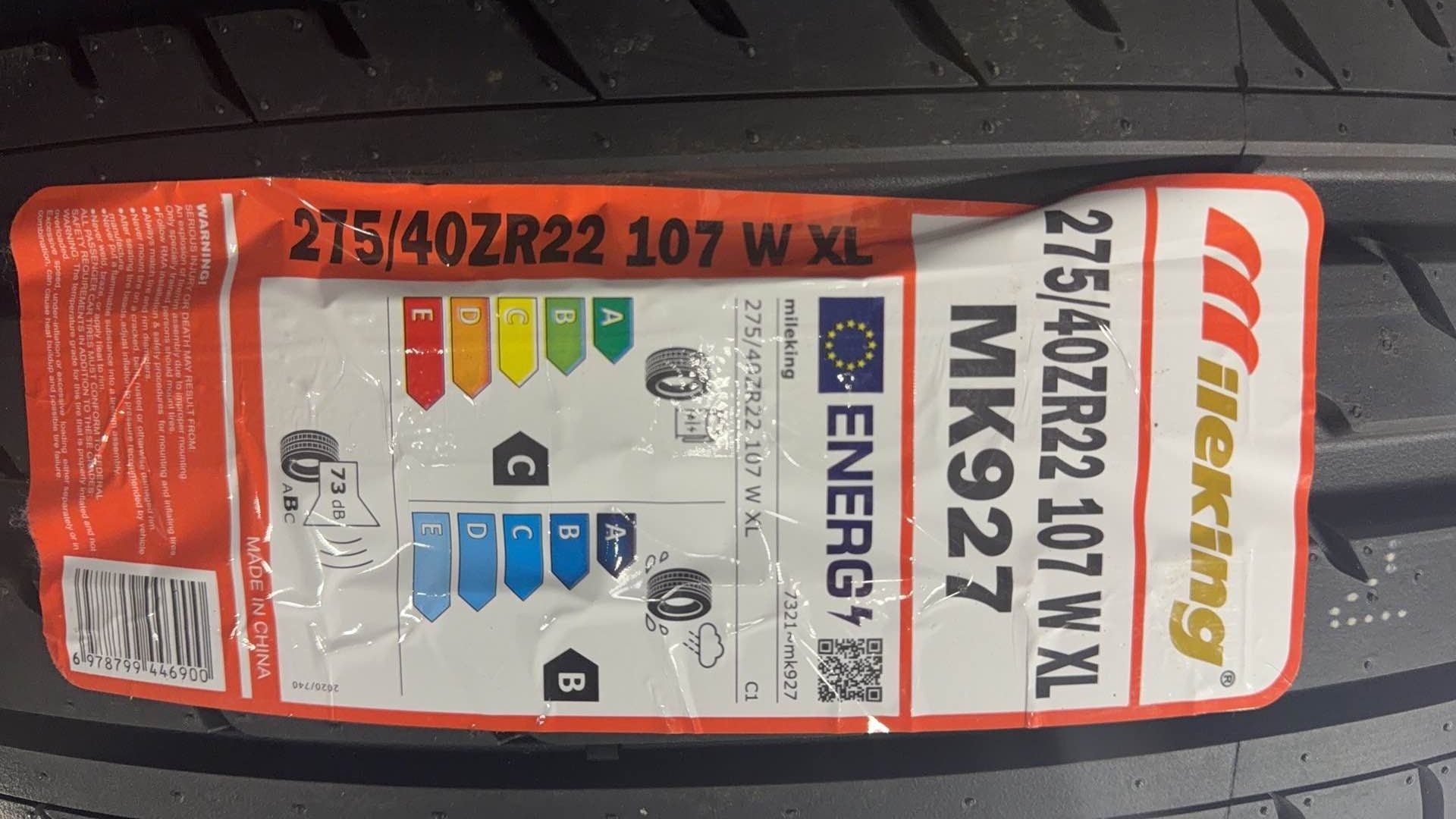 275/40zr22 107w mk927 Mileking