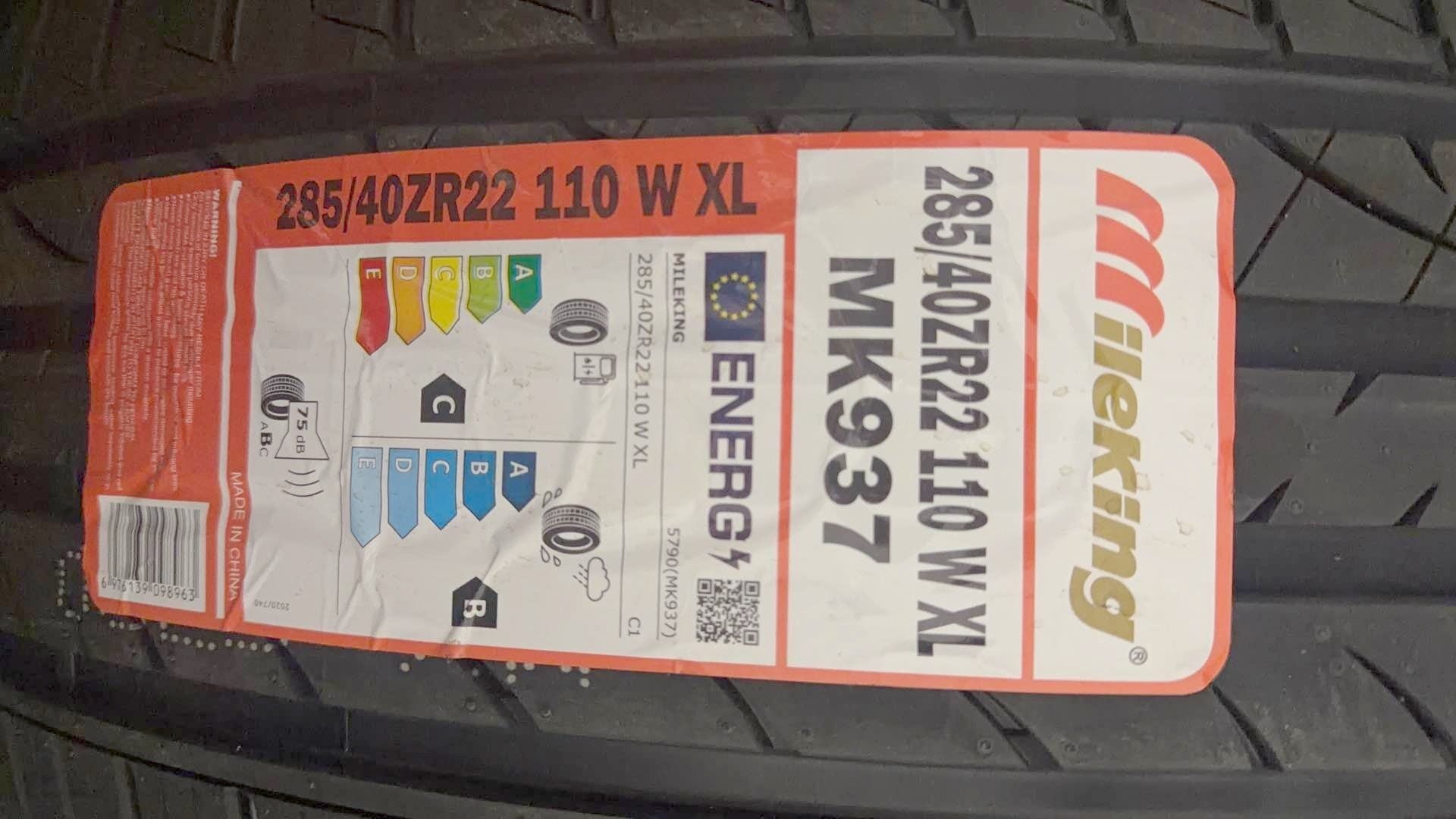 285/40zr22 110w mk937 all season Mileking