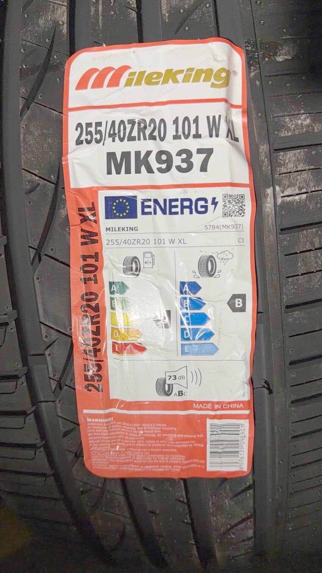 255/40zr20 101w mk937 all season Mileking
