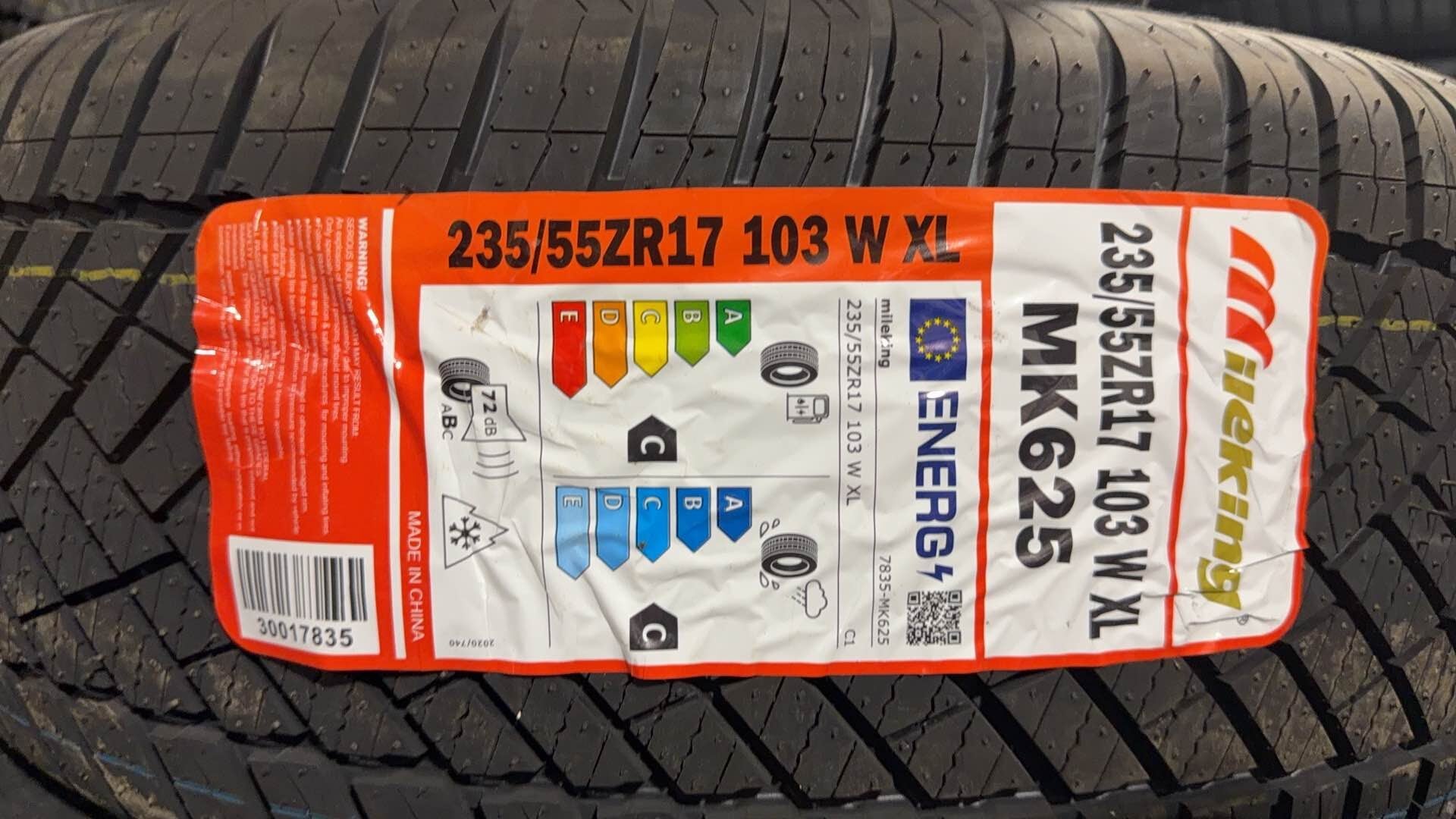 235/55zr17 103w xl mk625 all season Mileking
