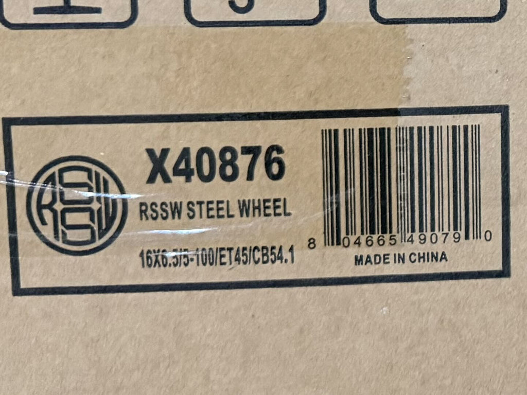 STEEL BLACK X40876  16 inch 16X6.5 PCD5X100 CB54.1 ET45