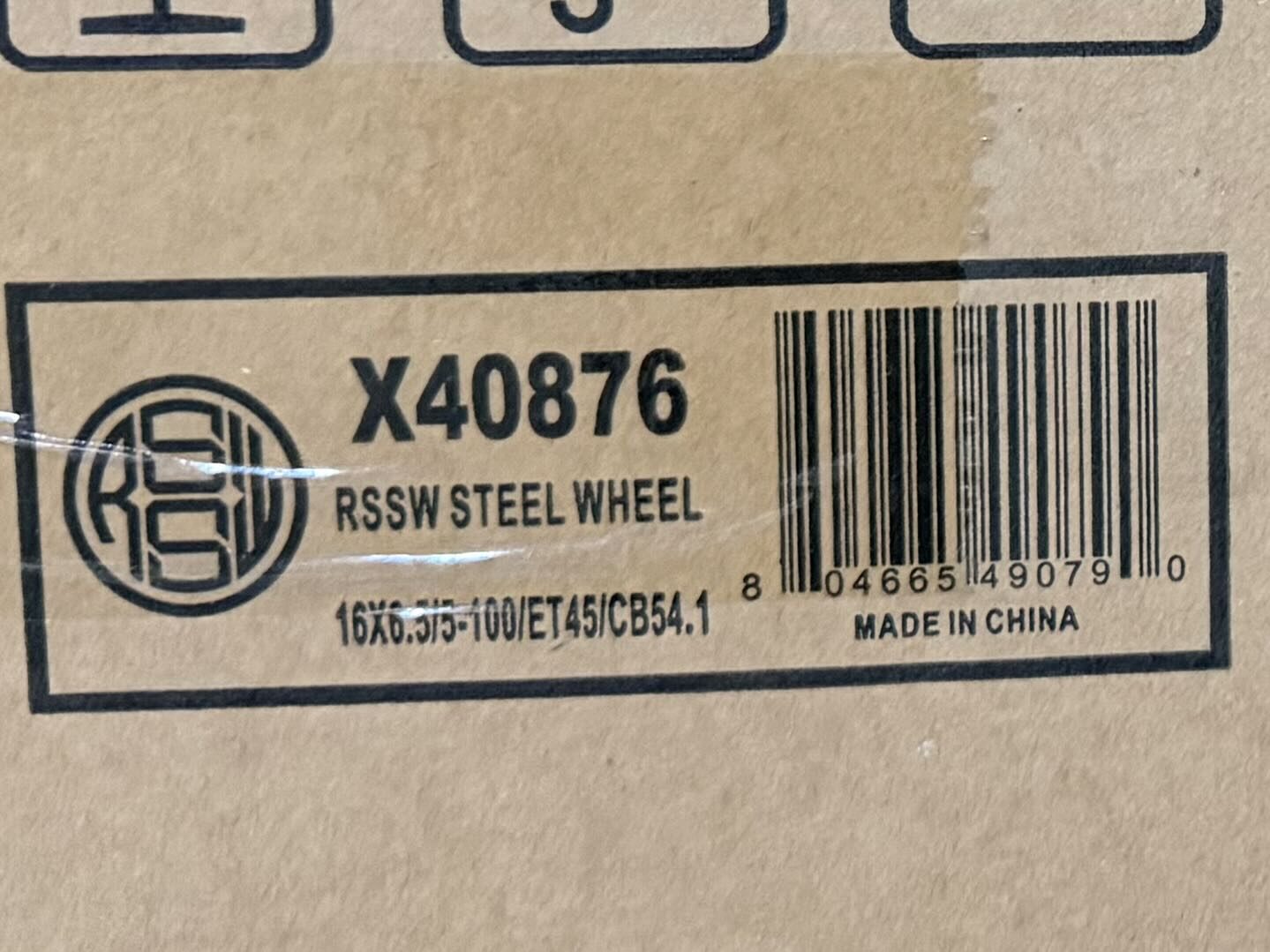 STEEL BLACK X40876  16 inch 16X6.5 PCD5X100 CB54.1 ET45