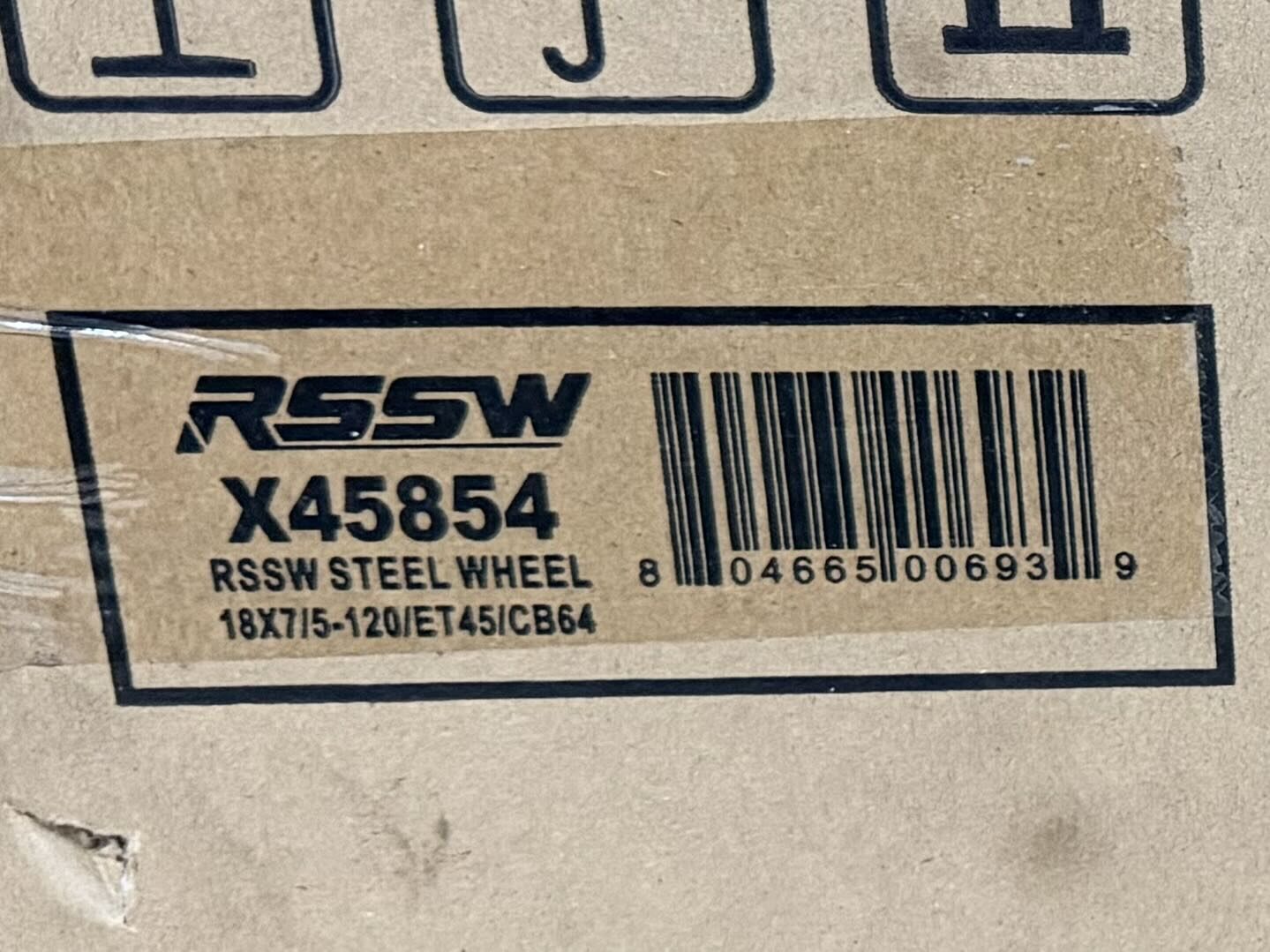 STEEL BLACK X45854  18 inch 18X7.5 PCD5X120 CB64.1 ET45