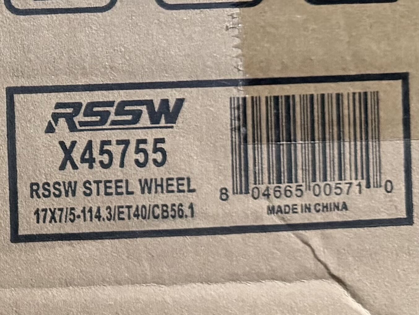 STEEL BLACK X45755  17 inch 17X7 PCD5X114.3 CB56.1 ET40