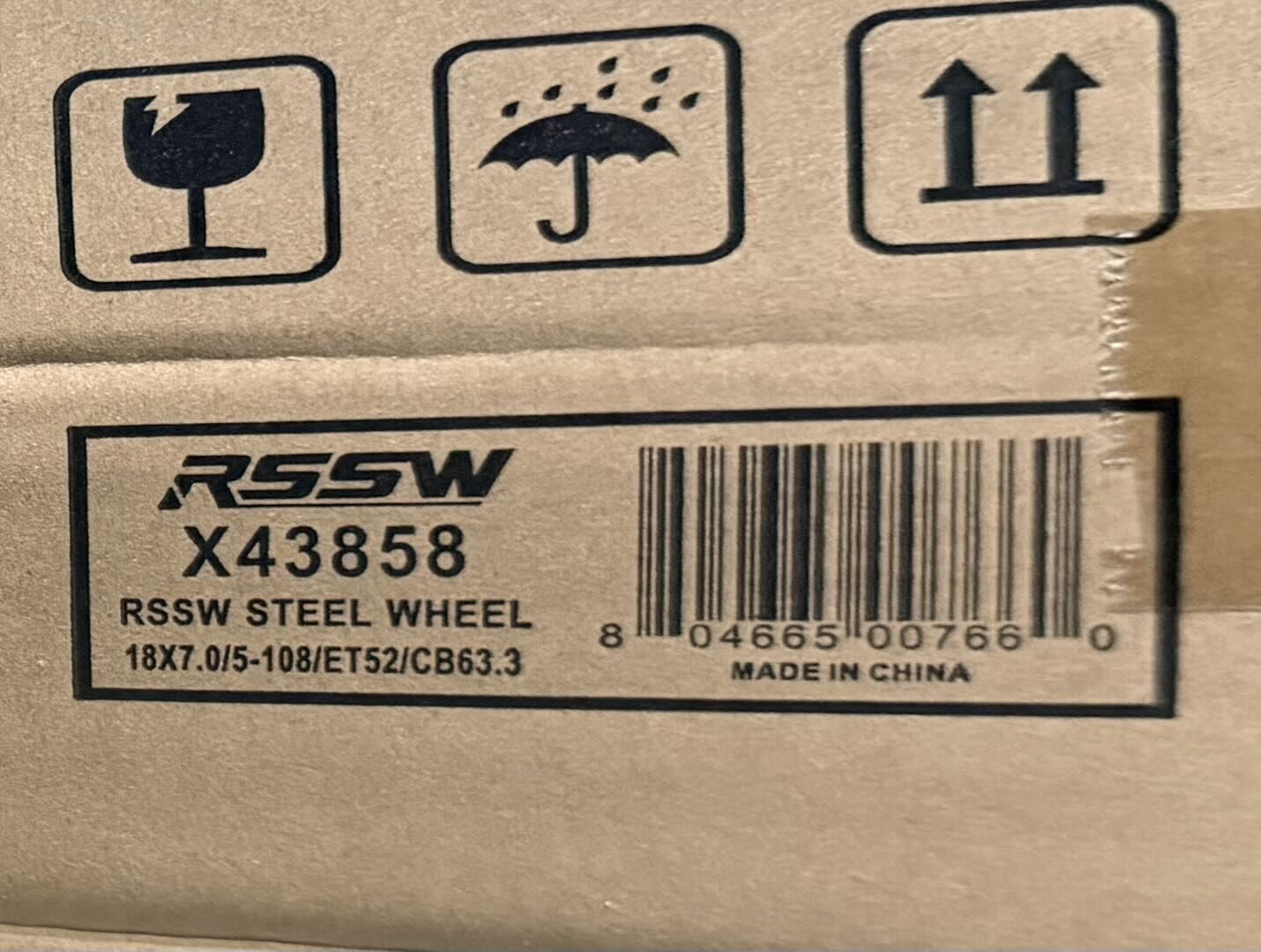 STEEL BLACK X43858  18 inch 18X7 PCD5X108 CB63.4 ET52