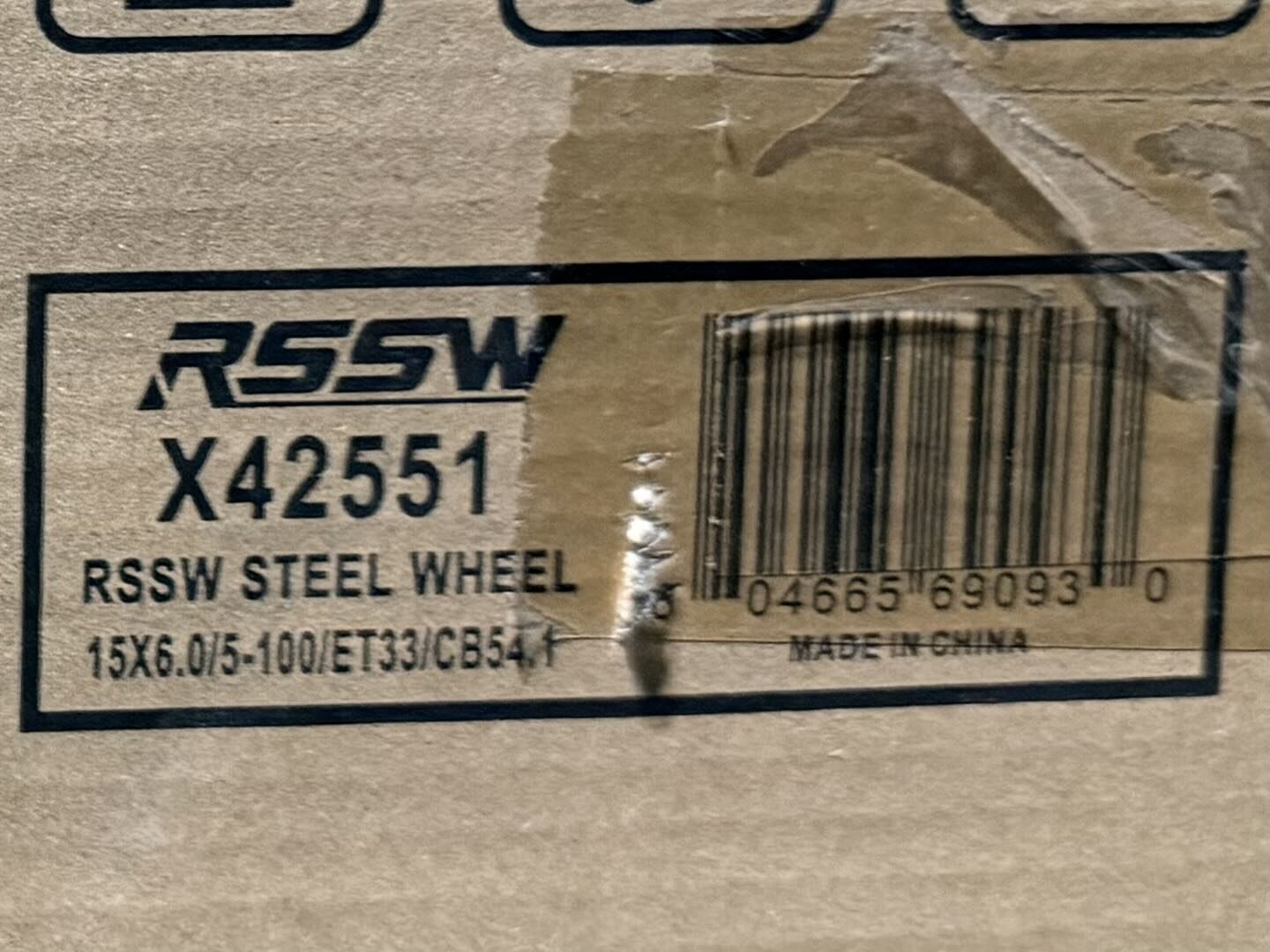 STEEL BLACK X42551  15 inch 15X6 PCD5X100 CB54.1 ET33