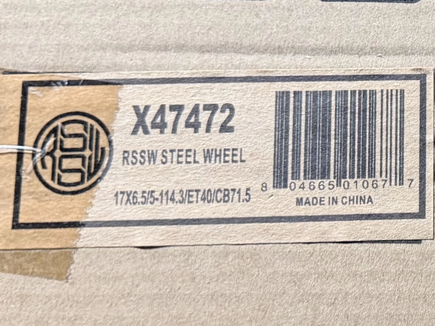 STEEL BLACK X47472  17 inch 17X6.5 PCD5X114.3 CB71.5 ET40