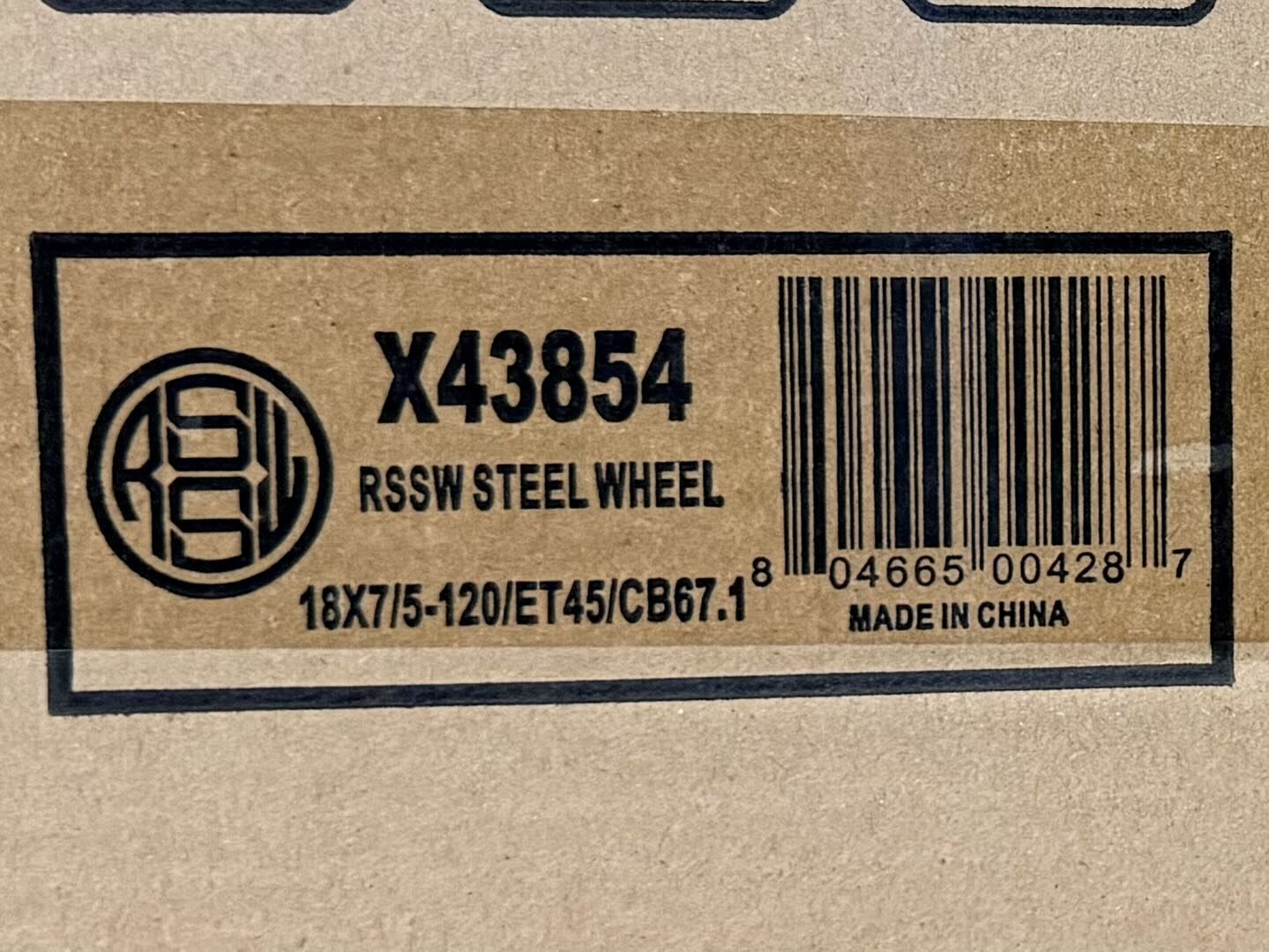 STEEL BLACK X43854  18 inch 18X7 PCD5X120 CB67.1 ET45