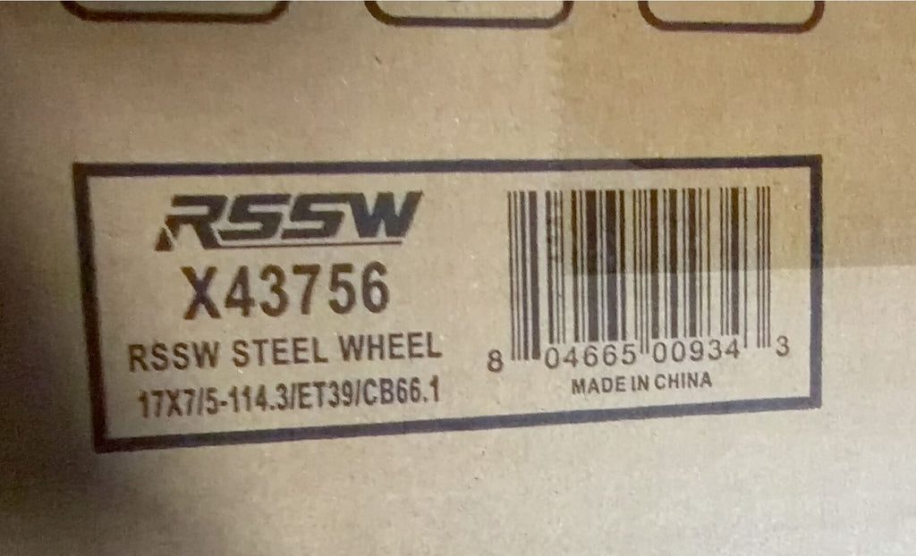 STEEL BLACK X43756 17 inch 17X7 PCD5X114.3 CB66.1 ET39