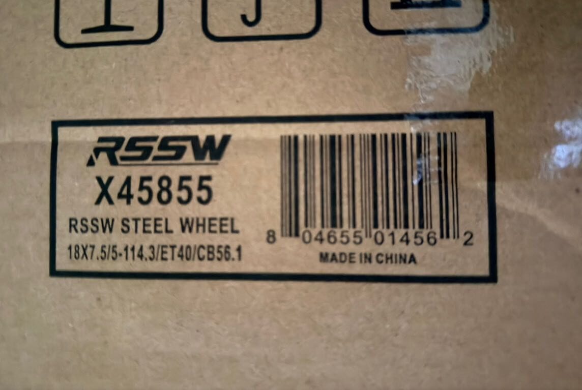 STEEL BLACK X45855 18 inch 18X7.5 PCD5X114.3 CB56.1 ET40
