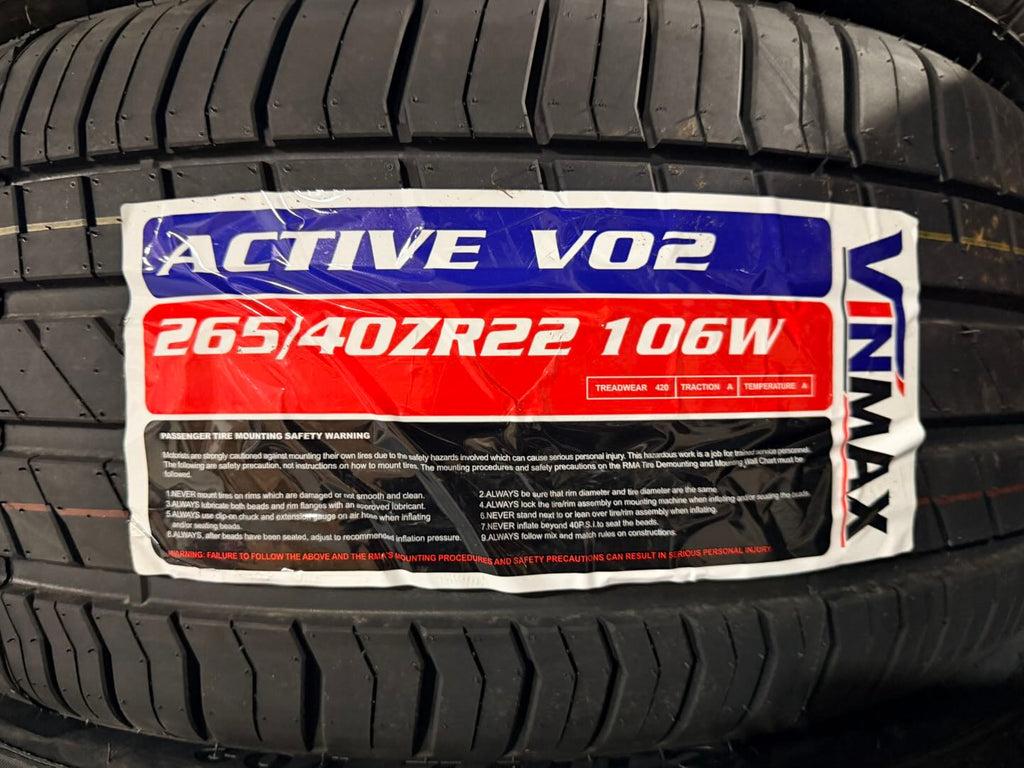 265/40zr22 106w ACTIVE V02 all season Vinmax