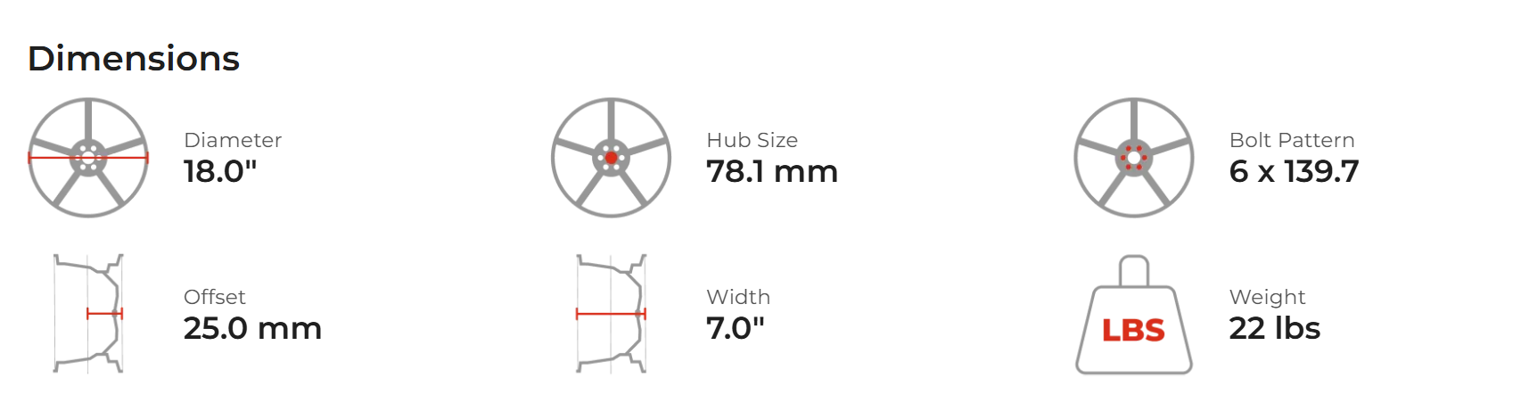 STEEL BLACK X43868 18 inch 18X7 PCD6X139.7 CB78.1 ET25